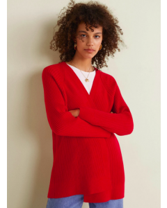 Red V Neck Sweater 