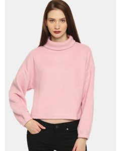 Pink Solid Pullover