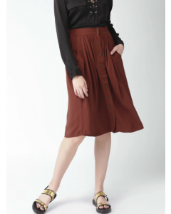 Brown A-Line Skirt