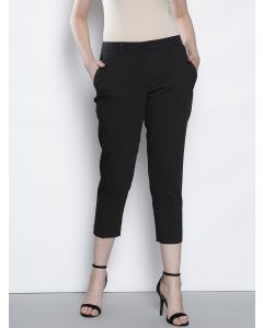 Solid Cropped Trousers
