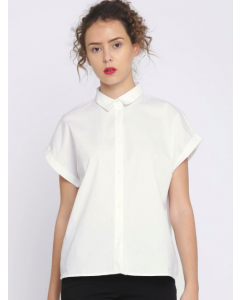 Women White Regular Fit Solid Casual Shirt